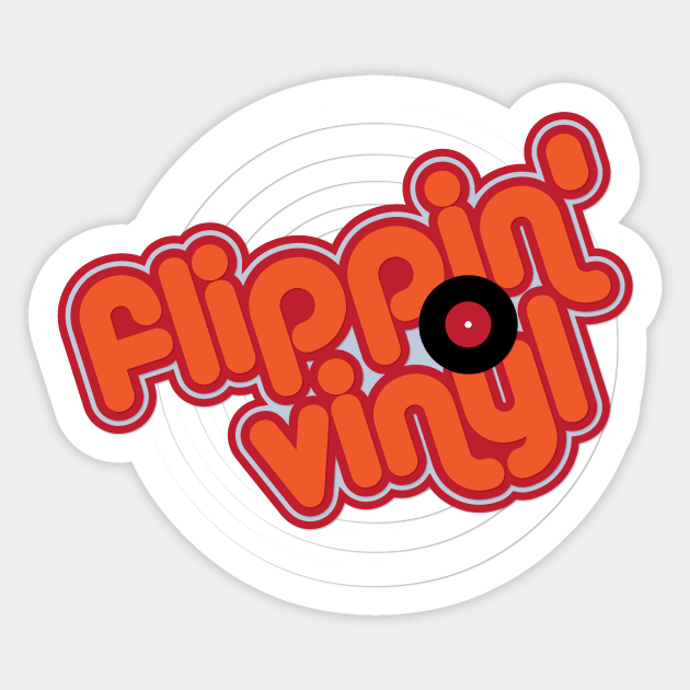 Flippin' Vinyl Sticker by modernistdesign